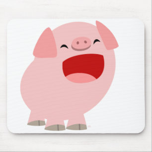 Alfombrilla De Ratón Cerdo lindo Mousepad del canto del dibujo animado