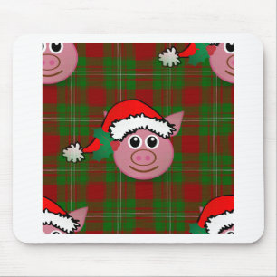 Alfombrilla De Ratón cerdo navidad