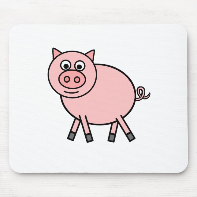 Alfombrilla De Ratón Cerdo rosado (Frente)