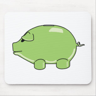 Alfombrilla De Ratón Cerdo verde Mousepad