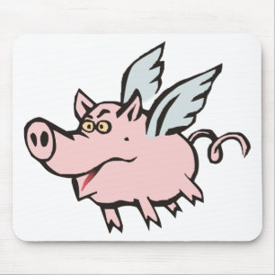 Alfombrilla De Ratón cerdo volador cerda flying pig hog