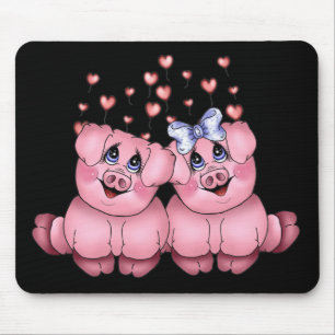 Alfombrilla De Ratón Cerdos Mousepad del amor