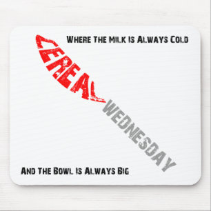 Alfombrilla De Ratón Cereal miércoles Mousepad