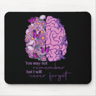 Alfombrilla De Ratón Cerebro Floral No Recuerde Nunca Olvidar Heimerhei