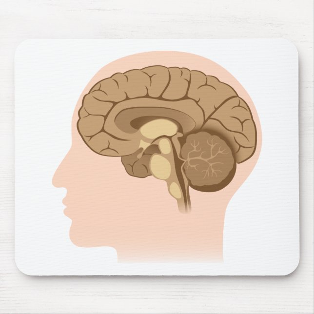 Alfombrilla De Ratón Cerebro humano Mousepad (Frente)