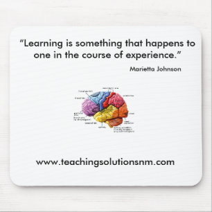Alfombrilla De Ratón cerebro, www.teachingsolutionsnm.com, "aprendiendo