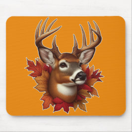 Alfombrilla De Ratón Cerfs rodeados de hojas otoñales