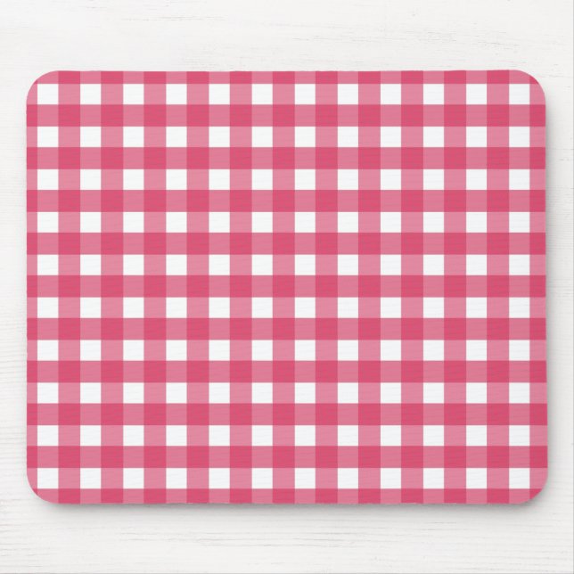 Alfombrilla De Ratón Cerise gingham (Frente)