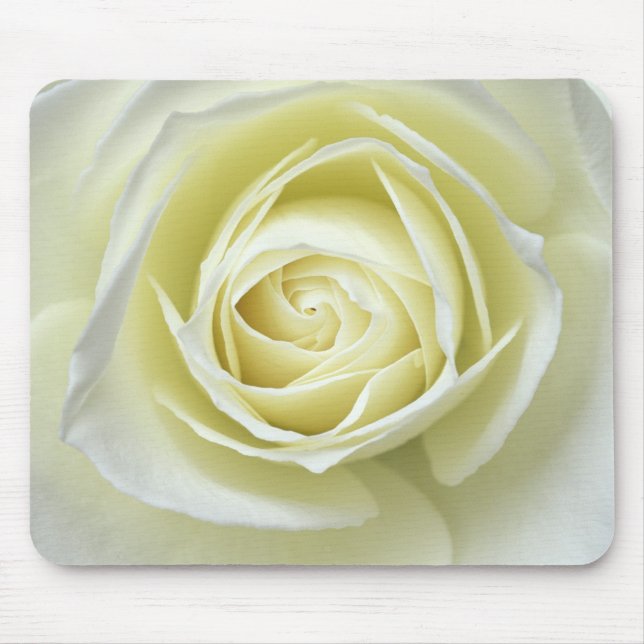Alfombrilla De Ratón Cerrar detalles de rosa blanca (Frente)