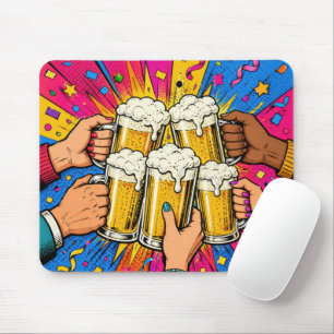 Alfombrilla De Ratón Cerveza Aclamaciones Arte Pop