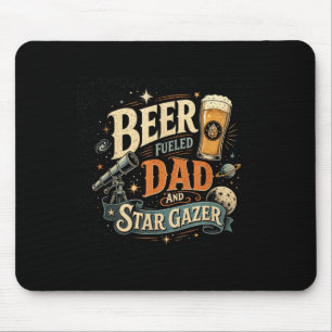 Alfombrilla De Ratón Cerveza contemplando estrellas papá día del padre