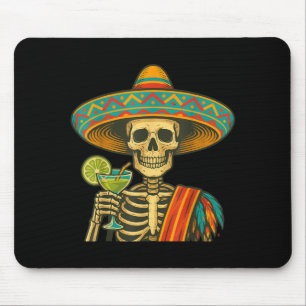 Alfombrilla De Ratón Cerveza de esqueleto cinco de mayo fiesta 