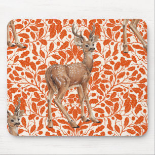 Alfombrilla De Ratón Cerveza decorativa de damasco de roble en oran osc