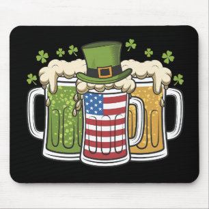 Alfombrilla De Ratón Cerveza Irlandesa Irlanda Estados Unidos Bandera A