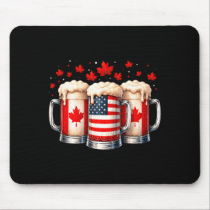 Alfombrilla De Ratón Cerveza patriótica Canadá bandera Estados Unidos h