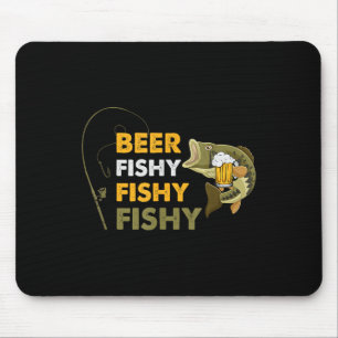 Alfombrilla De Ratón Cerveza Pescado Pescado Aficionado De La Pesca Pes