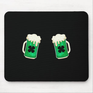 Alfombrilla De Ratón Cerveza Verde Seno Trébol Irlandés San Patricio