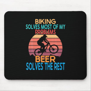 Alfombrilla De Ratón Cerveza Y Cumpleaños En Bicicleta