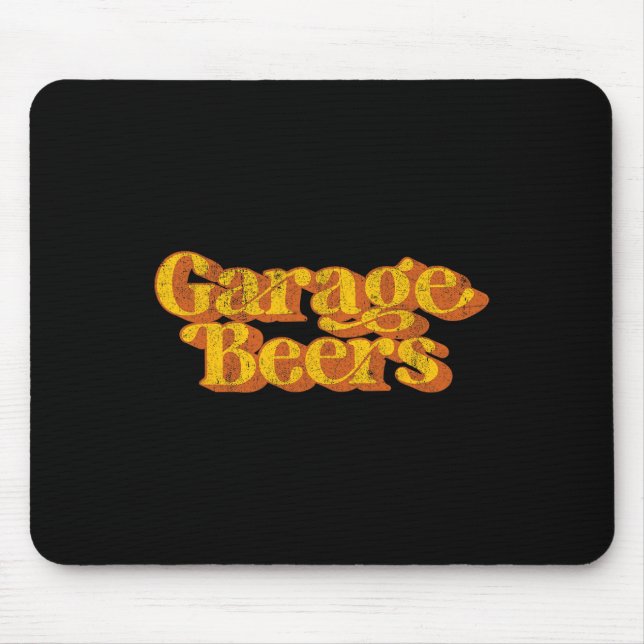 Alfombrilla De Ratón Cervezas de garaje Beber cerveza Retro divertido D (Frente)