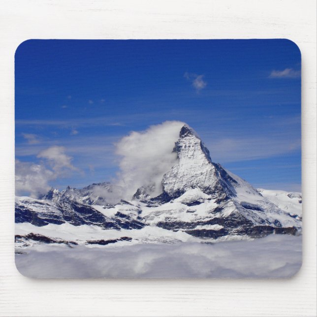 Alfombrilla De Ratón Cervino en un mar de la nube en Suiza (Frente)