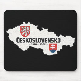 Alfombrilla De Ratón Československo 1918-1992 Mapa Antiguo Retro