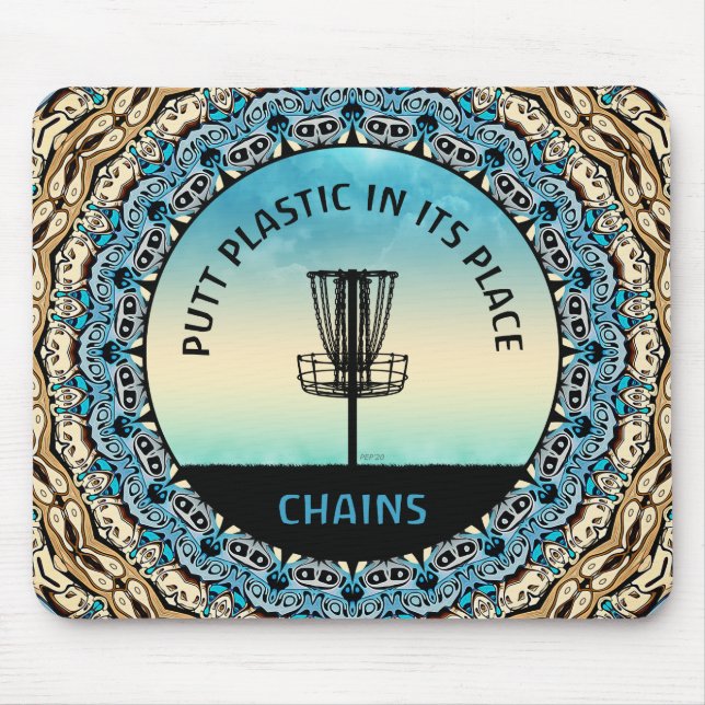 Alfombrilla De Ratón Cesta de Golf de Disco (Frente)