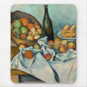Alfombrilla De Ratón Cesta de manzanas de Paul Cezanne Vida muerta vint
