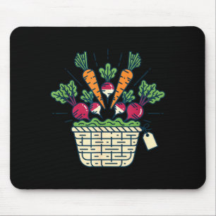 Alfombrilla De Ratón Cesta de verduras del mercado de agricultores zana
