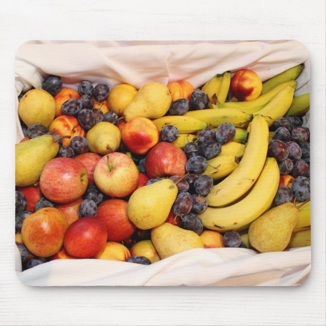 Alfombrilla De Ratón Cesta llena de frutas (Frente)
