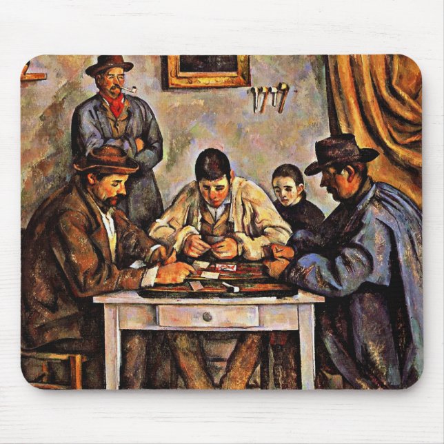 Alfombrilla De Ratón Cezanne - Los jugadores de la tarjeta-1892 (Frente)