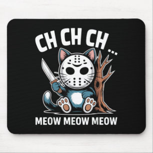 Alfombrilla De Ratón Ch Ch Ch Meow Meow Máscara de Gato Divertida de Ha