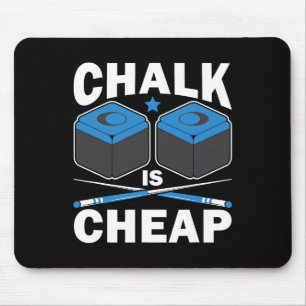 Alfombrilla De Ratón Chalk Gracioso Es El Jugador De Piscina Barato Bil