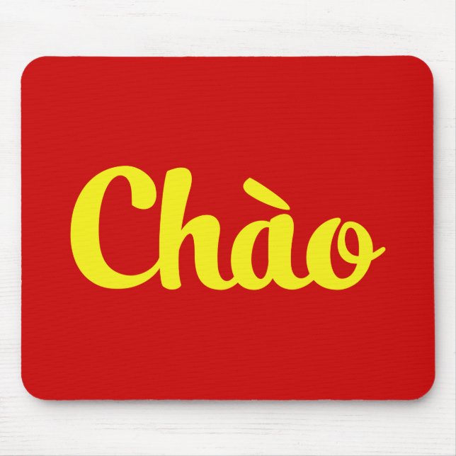 Alfombrilla De Ratón Chào / Hola ~ Vietnam / Vietnamita / Tiang Viene (Frente)