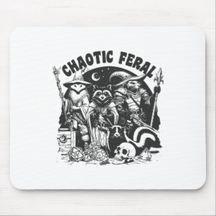 Alfombrilla De Ratón Chaotic Feral Funny Raccoon Possum Skunk Boardgame