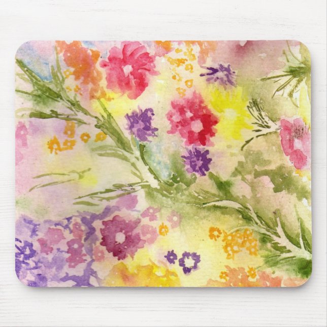 Alfombrilla De Ratón "Chapoteo floral" Mousepad (Frente)