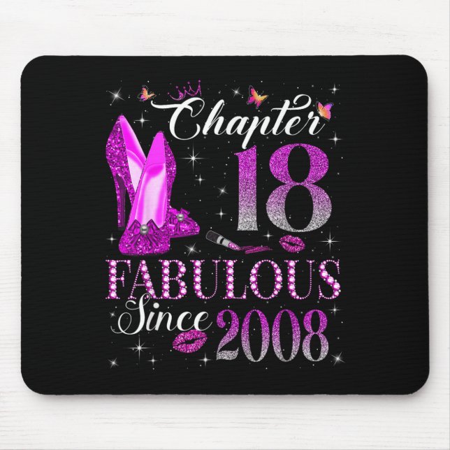 Alfombrilla De Ratón Chapter 18 Fabulous Since 2008 18th Birthday Gift  (Frente)