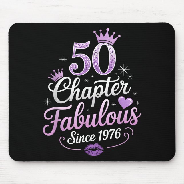 Alfombrilla De Ratón Chapter 50 Fabulous Since 1976 50th Birthday Queen (Frente)