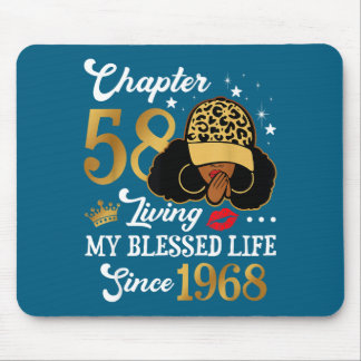 Alfombrilla De Ratón Chapter 58 Living My Blessed Life Since 1968 Afro 