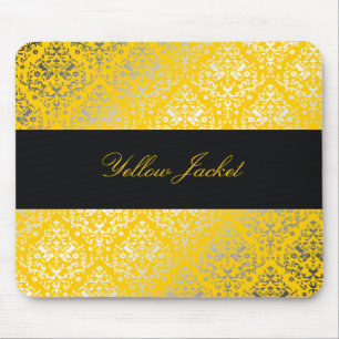 Alfombrilla De Ratón chaqueta amarilla del damasco 311-Dazzling