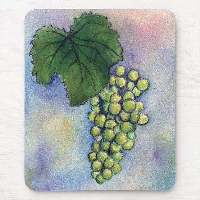 Alfombrilla De Ratón Chardonnay Wine Grapes Mousepad (Frente)