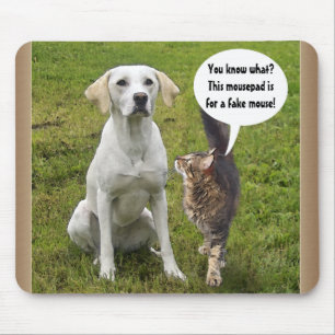 Alfombrilla De Ratón Charla del gato y del perro