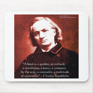 Alfombrilla De Ratón Charles Baudelaire "Un libro es" Regalos de citas