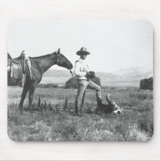 Alfombrilla De Ratón Charles Belden con el caballo y el cráneo