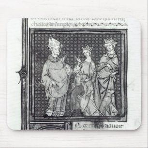 Alfombrilla De Ratón Charles III el simple con su esposa y la suya