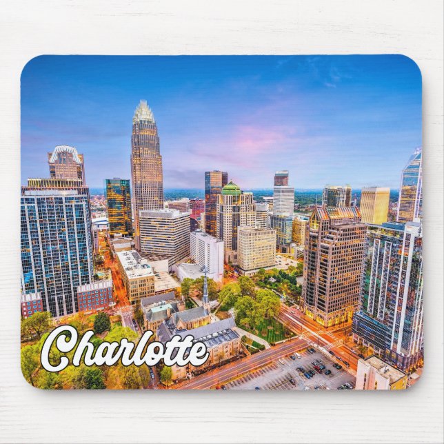 Alfombrilla De Ratón Charlotte, Carolina del Norte, Estados Unidos (Frente)