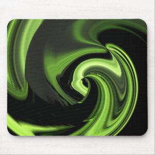 Alfombrilla De Ratón Chartreuse Green Abstract Heart Mousepad