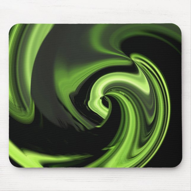 Alfombrilla De Ratón Chartreuse Green Abstract Heart Mousepad (Frente)
