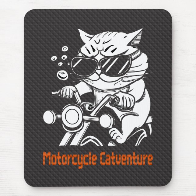 Alfombrilla De Ratón Chat Motard - Motorcycle Catventure (Frente)