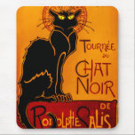 Alfombrilla De Ratón Chat Noir - Gato negro<br><div class="desc">Tournée du Chat Noir (1896) de Théophile Alexandre Steinlen. Imagen original de dominio público del Museo de Arte del Condado de Los Angeles.</div>