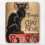 Alfombrilla De Ratón Chat Noir - Poster de gato negro<br><div class="desc">Tournée du Chat Noir (1896) de Théophile Alexandre Steinlen. Imagen original de dominio público del Museo de Arte del Condado de Los Angeles.</div>